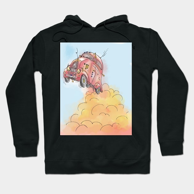 Flying Car Hoodie by trippyart